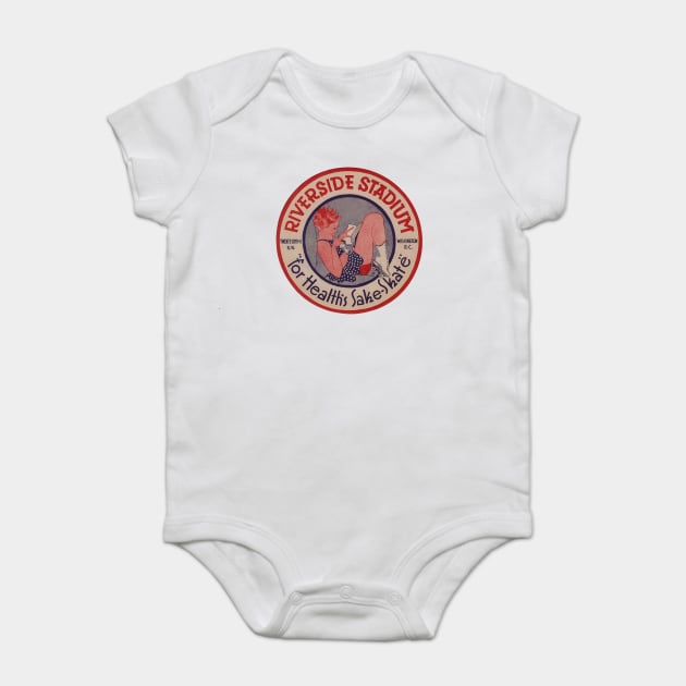 Vintage Roller Skating Washington DC Baby Bodysuit by Timeless Chaos